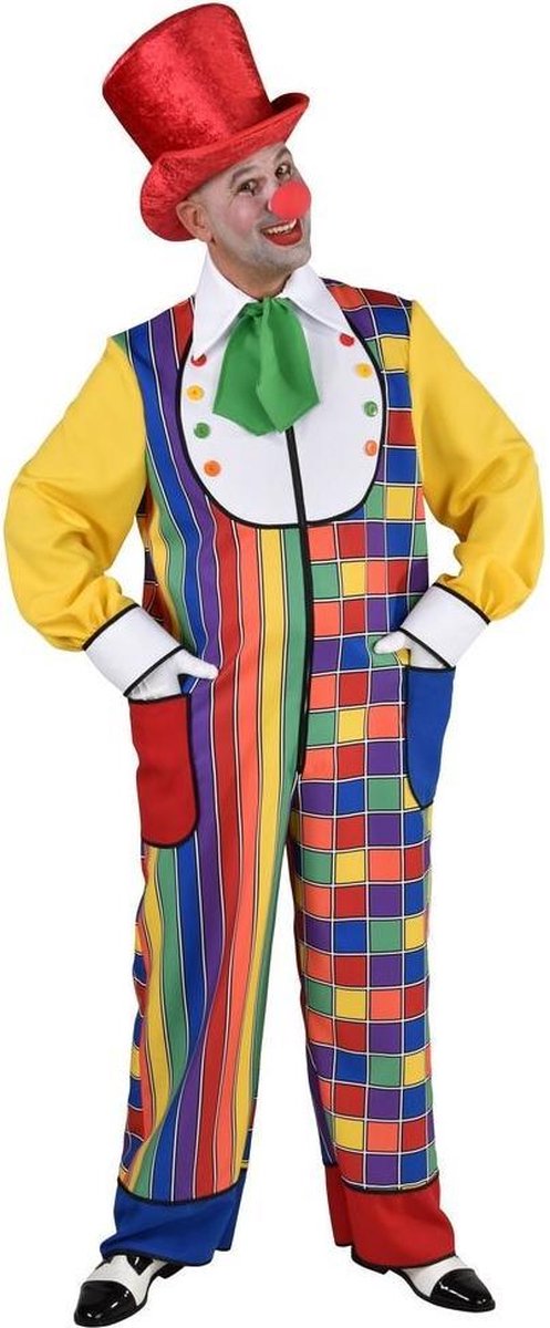 Clown & Nar Kostuum | Dol Dwaas Regenboog Circus Clown Overall | Man | Extra Small / Small | Carnaval kostuum | Verkleedkleding